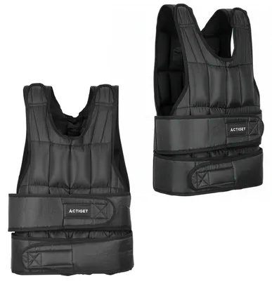 Productafbeelding van Gewichtsvest - Verzwaard Vest - Trainingsvest - Crossfittvest - Hardlopen / Cardio - Verstelbaar - 20 Kg - Zwart