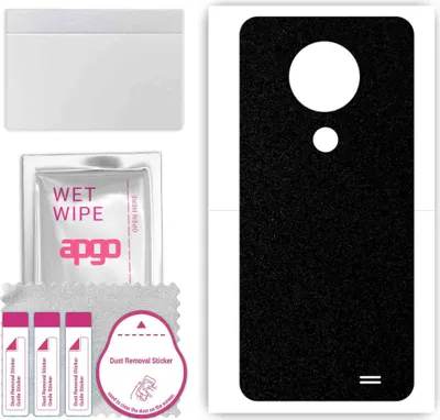 Produktbild von apgo Rückseite Schutzfolie, Skin, kompatibel mit Oukitel C19, Hinten Displayschutzfolie aus Vinylfolie, kratzfest, einfache Montage - Mattschwarz