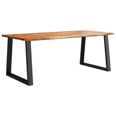 Immagine prodotto di vidaXL Tavolo da pranzo con bordo ad albero 200x90x75 cm in legno massiccio di acacia