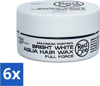 Obrázek produktu pro Red One - Vosk na vlasy - Zářivě bílý - Maximální kontrola - Pro extra silnou fixaci - 150 ml - Cenově výhodné balení - 6 kusů