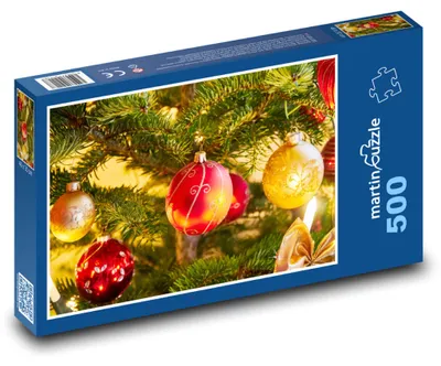 Obrázek produktu pro Puzzle 500 Vánoční ozdoby na stromku - martinpuzzle