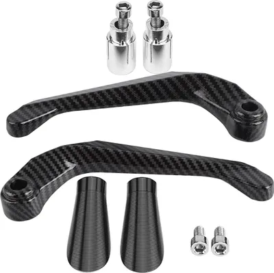 Obrázek produktu pro 1 pár karbonových chráničů řídítek motocyklu (černé)