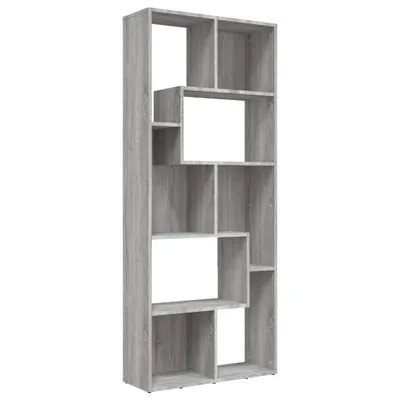 Image de vidaXL Bibliothèque Gris Sonoma 67x24x161 cm Bois composite
