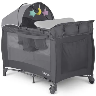 Produktbild von Ricokids Reisebett 125 x 65 x 78 cm RK-242 anthrazit