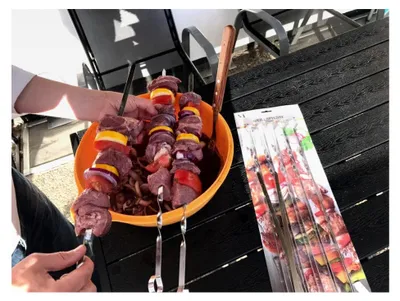 Produktbild von 10er Set Grillspieße 60 cm aus Edelstahl, extra lang