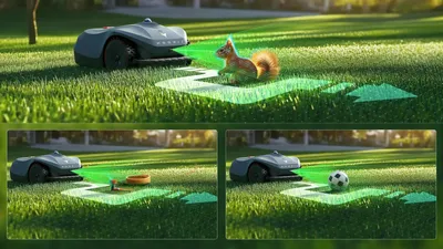 Image de HOOKII Neomow X Pro Robot tondeuse à gazon intelligent sur batterie, évite les obstacles et protège contre le vol, silencieux et étanche, télécommande APP