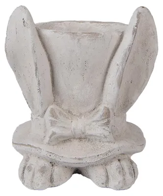 Image de Clayre & Eef Pot de fleurs Lapin 17x16x19 cm Beige Pierre