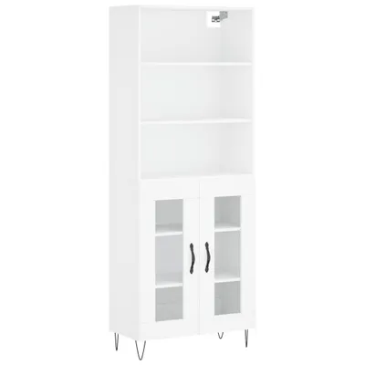Zdjęcie produktu dla Witrynka, biała, 69,5x34x180 cm, materiał drewnopochodny