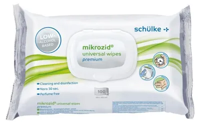 Produktbild von Schülke mikrozid universal wipes premium 6 x 100 Tücher