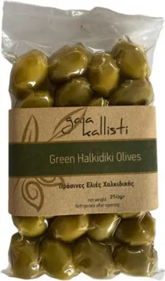 Produktbild von Gaia Kallisti Grüne Halkidiki Oliven, 250g