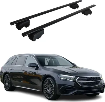 Produktbild von Dachträger für Mercedes E Klasse S213 T-Modell 2016-2023 75kg Metall Schwarz 2x