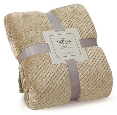 Produktbild von Elzusha –  Flanell-Waffeldecke für Sofa und Bett