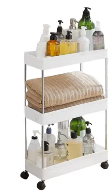 Image de Organisateur, chariot de rangement, chariot de cuisine, 3 niveaux, 61 x 40 x 12 cm