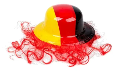 Produktbild von JUNG Fan Melonen Hut mit Haare Deutschland Fanartikel Fussball WM 2026 Fussball-Weltmeisterschaft 26 (Fahne, Flagge, Fan Artikel, Mützen, Auto)