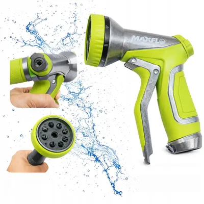 Zdjęcie produktu dla PISTOLET DO WĘŻA OGRODOWEGO Maxflo Zraszacz Metalowy 9 Funkcji podlewanie