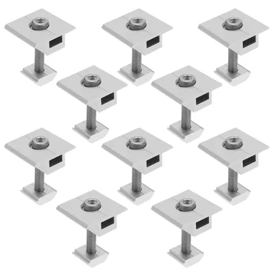 Solarpanel-Mittelklemmen, 10 Stück, 35 mm, Aluminium, Silber
