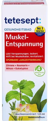 Produktbild von Tetesept Muskel-Entspannung Gesundheitsbad entspannt und revitalisiert, 125 ml Öl