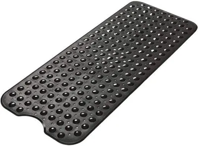 Produktbild von Unyqoos® Badematte rutschfest extra‑lang 100×40 cm (39×16 in), transparent, antibakteriell, BPA-, latexfrei & , maschinenwaschbar, ideal für Kinder & Baby