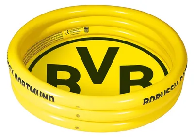 Produktbild von Happy People 16110 - BVB 3-Ring-Pool ca. 100x23 cm Planschbecken Babypool Kinder Borussia Dortmund
