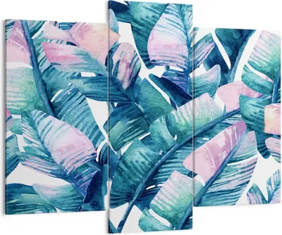 Produktbild von Bild auf Leinwand - Leinwandbild - Blatt Pflanze Blume - 130x100cm - Wand Bild - Wanddeko - Leinwanddruck - Bilder - Kunstdruck - Wanddekoration - Leinwand bilder - Wandkunst - CB130x100-3949