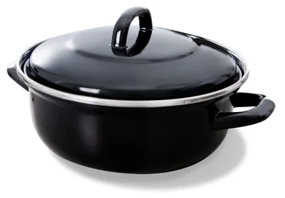 Bratentopf 26 cm, 3 L, emaillierter Stahl, spülmaschinengeeignet