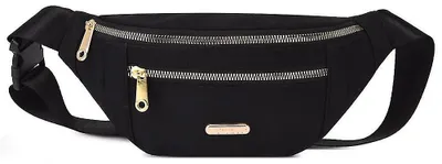 Produktbild von Bauchtasche für Damen und Herren, Lauftasche, Hüfttasche, für Reisen, Outdoor-Sport, Marathon, Freizeit, Radfahren – schwarz