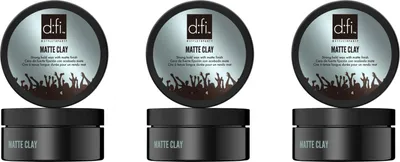 Produktbild von Revlon D:FI Matte Clay 3 x 75 g Haarwachs starker Halt Set