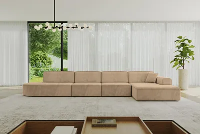 Produktbild von ALTDECOR Ecksofa in L-Form IREA-L3-v3 412x165x77 cm Beige Corner Sofa Eckcouch Couch Wohnlandschaft Cauchsofa
