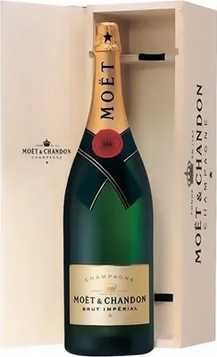 Image de Moët & Chandon Impérial brut Champagne Jéroboam en coffret bois haut de gamme Champagne France | 12 % vol | 3 l