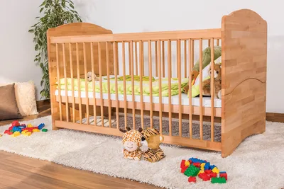 Produktbild von Babybett Gitterbett "Schlafgut" Buche Massiv natur geölt - 70 x 140 cm