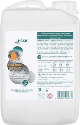 Produktbild von HAKA Funktionstextilien Waschmittel 3l für Sport- & Outdoorkleidung