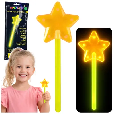 Immagine prodotto di Bacchetta magica a stella fluorescente fosforescente al buio, 22 cm