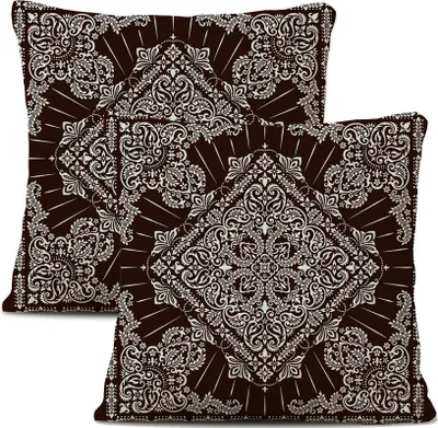 Obrázok produktu pre 2-balenie obliečok na vankúše Plyšové vlákno 45 cm X 45 cm, Dekoračný poťah na vankúš, Mandala, Bohémsky, Boho dekor, Hippie, Retro etno vankúš na gauč, spálňu, obývaciu izbu, farmu