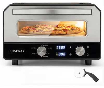 Pizzaofen bis 400 °C, 6 Programme, 2 Min. Backzeit, Pizzastein