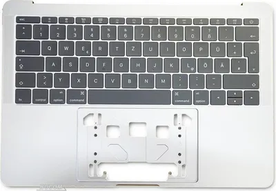 Produktbild von Topcase Tastatur Gehäuse für Apple Macbook Pro Retina 13,3" A1708 2016 2017 Backlight silber