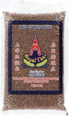 Produktbild von 3er Pack - ROYAL THAI Roter Naturreis (3x 1kg) | Riz Complet Rouge AAA | Red Cargo Rice