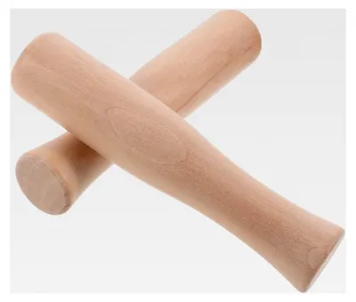Produktbild von Buchenholz Stößel 2 Stück Holz Mahlstab für Küche und Restaurant mit ergonomischem Griff