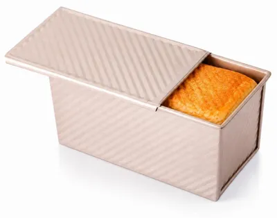 Produktbild von Brotbackform Kohlenstoffstahl Gold Rechteck Welle 21,3 x 12,2 x 11,5cm