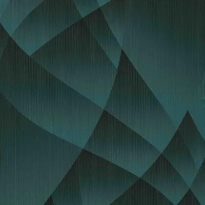 A close-up abstract geometric pattern of overlapping shapes in shades of teal and black, with a subtle vertical texture.