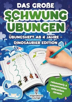 Produktbild von Dinosaurier Edition - Das große Schwungübungen Übungsheft ab 4 Jahre - Dinosaurier Edition
