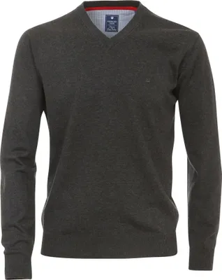 Produktbild von REDMOND Casual Herren Pullover Langarm V-Neck Comfort Anthrazit 4XL