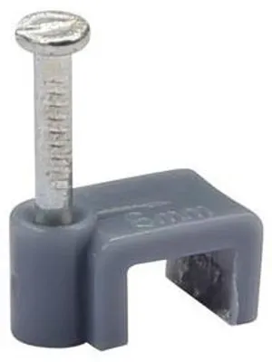Image de Clip De Fixation Plat, Gris, 6 Mm (100 Pcs/boîte)
