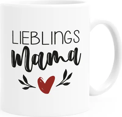 Produktbild von Kaffee-Tasse Lieblingsmama Geschenk für Mama Muttertag Weihnachten Geburtstag SpecialMe® weiß Keramik-Tasse