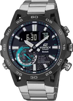 Produktbild von Casio Edifice ECB-40DB-1AEF Uhr mit 10 bar Wasserdichtigkeit und bruchsicherem Mineralglas