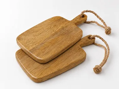 Produktbild von Stilvolle mini Holz-Servierbretter mit Griff für Tapas und Co.