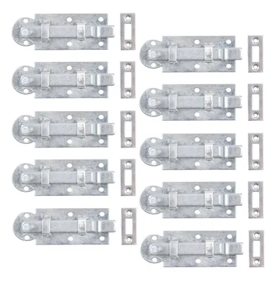Produktbild von Alberts 10 x Fensterriegel gekröpft, verzinkt, 80 mm, Schließriegel mit Fensterbolzen