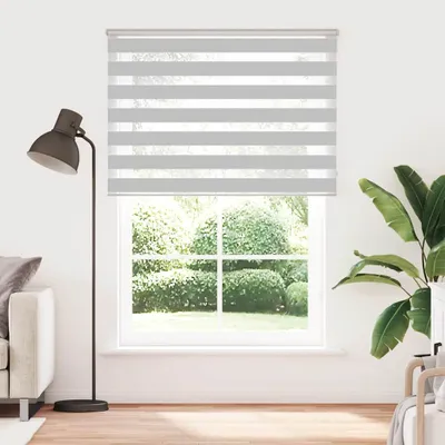 Image de Store double vidaXL gris clair 135 x 230 cm, largeur du tissu 130,9 cm, polyester