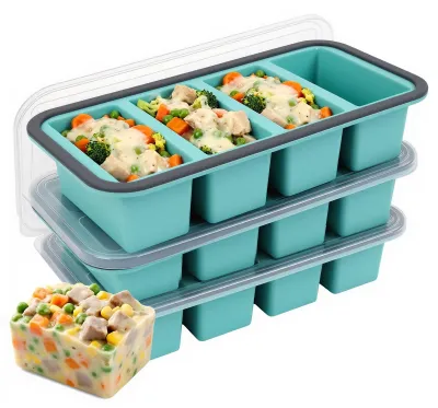 Produktbild von Set aus 3 Silikon-Eisformen für Suppen und Pürees