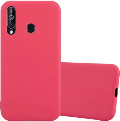 Produktbild von Cadorabo Hülle für Samsung Galaxy A60 / M40 Schutzhülle in Rot Handyhülle TPU Silikon Etui Case Cover