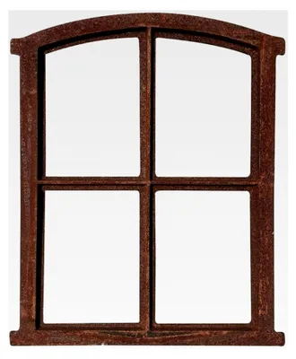 Produktbild von Stallfenster Eisenfenster Gusseisen Antik-Stil Rostiger Fensterrahmen Vintage 49cm